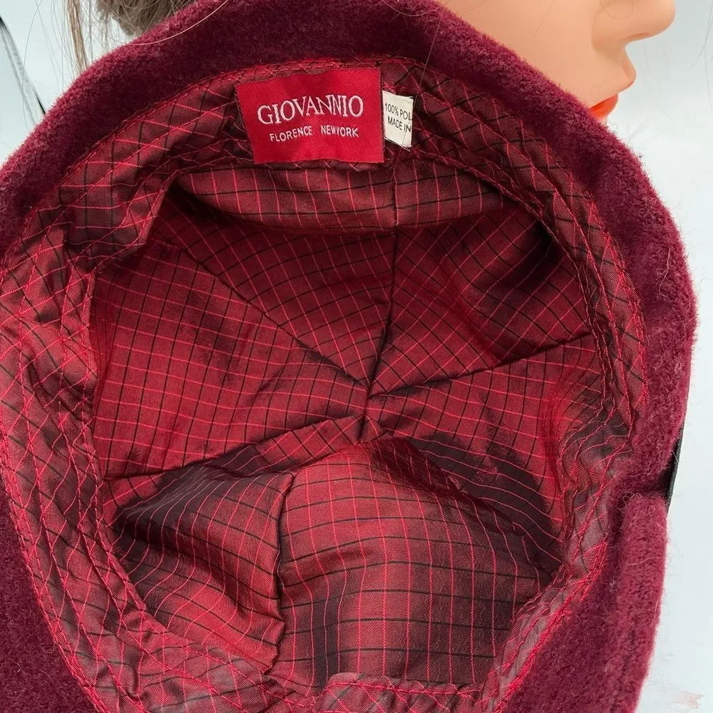 Giovannio New York Red Hat with black band